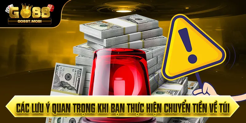 Các lưu ý quan trọng khi bạn thực hiện chuyển tiền về túi